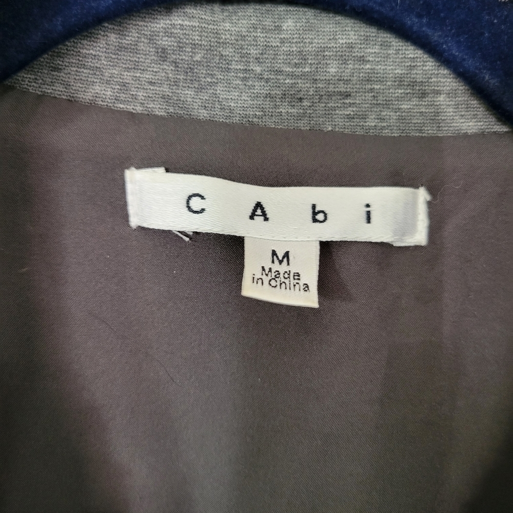 CAbi Gray Faux Fur Evening Bomber Jacket Size M - Picture 10 of 11